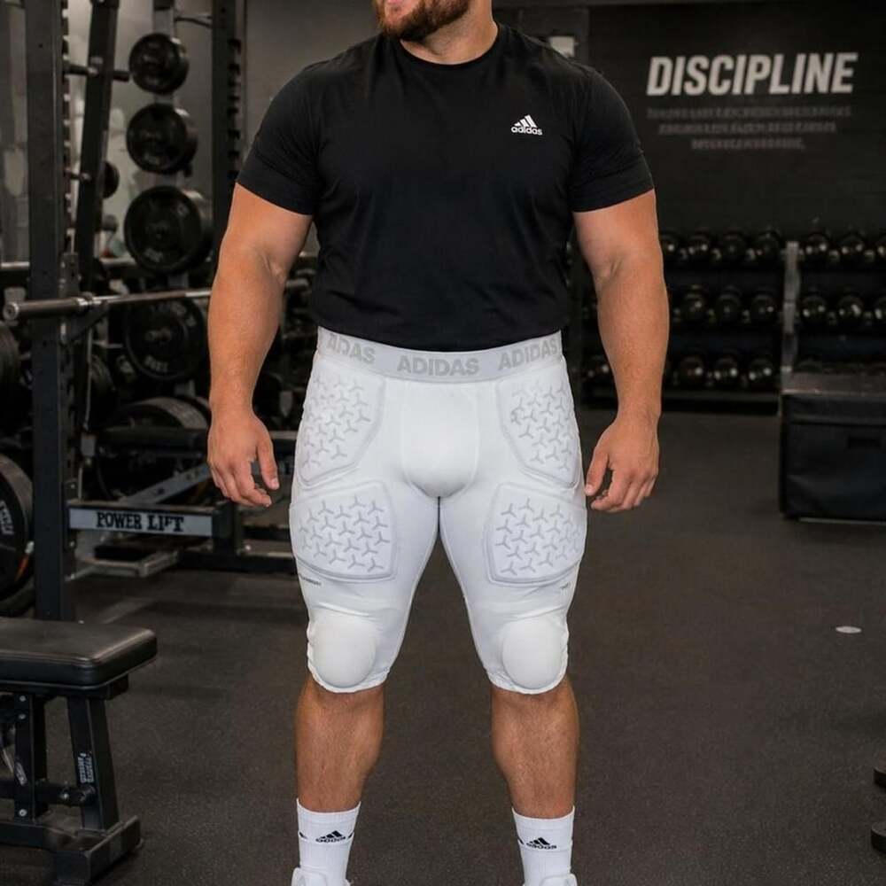 Adidas Alphaskin Force 3/4 Padded Football Girdle White XL